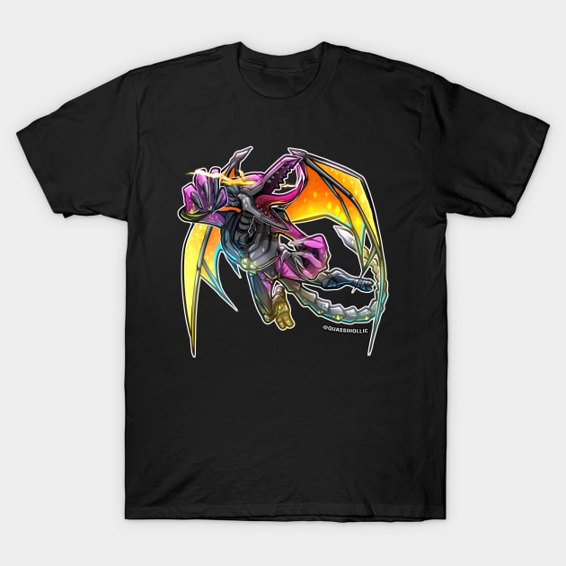 Mecha Dragon Pirate Bad Guy T-Shirt by QuasQuas